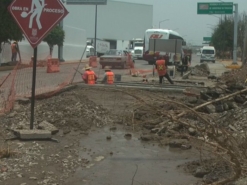 Colapsa obra de colecto pluvial en la ciudad