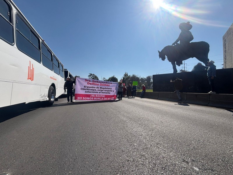 Colapsa Paseo Tollocan por presencia de manifestantes, piden alto a tala clandestina