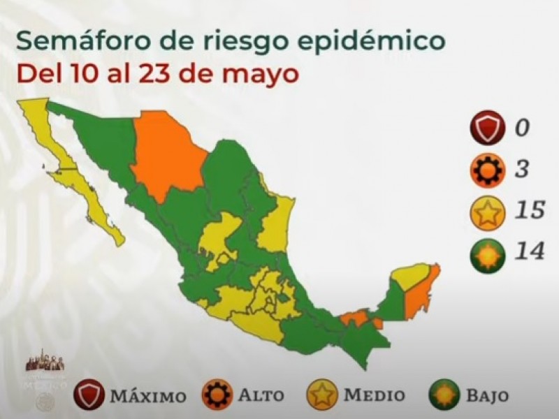 Colima seguirá en amarillo por dos semanas más