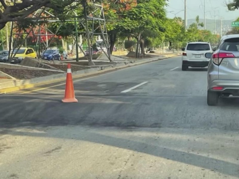 Colocación de topes medida preventiva en Tuxtla