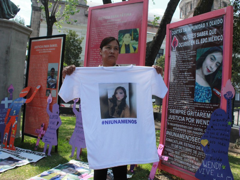Colocan memorial en Toluca por el feminicidio de Melany Guadarrama