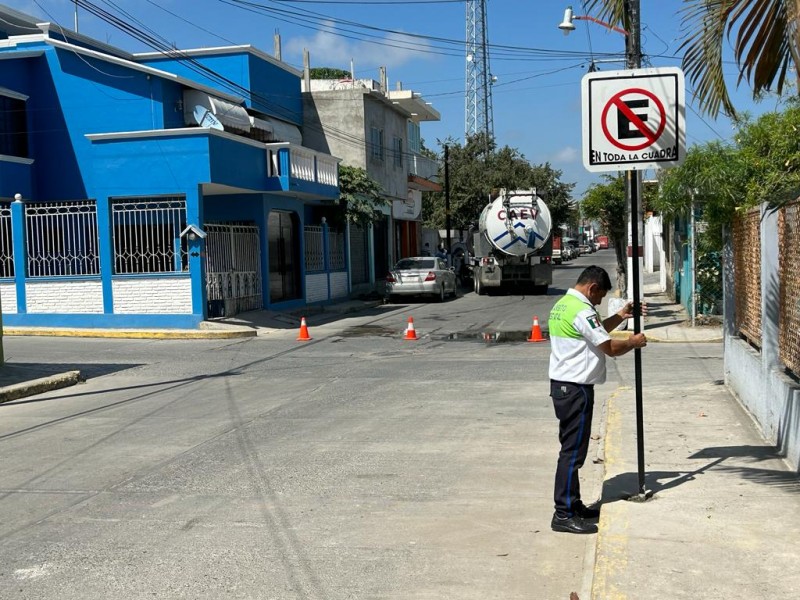 Colocan nuevas señaléticas de tránsito en Tamiahua
