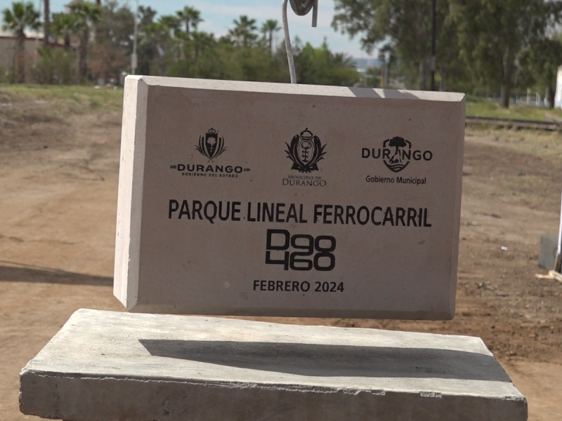 Colocan primera piedra de parque lineal ferrocarril