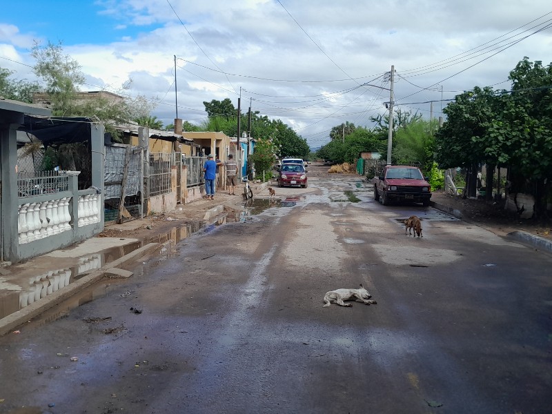 Colonias de Empalme sufren afectaciones por el paso del huracán Raymond