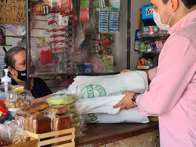 Comerciantes atienden llamado al uso de plastico