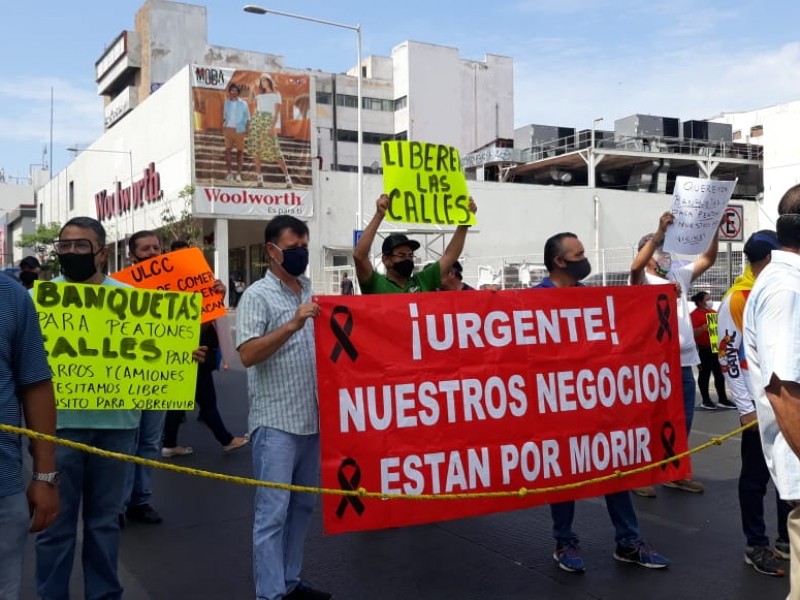 Comerciantes del centro retomarán movilizaciones