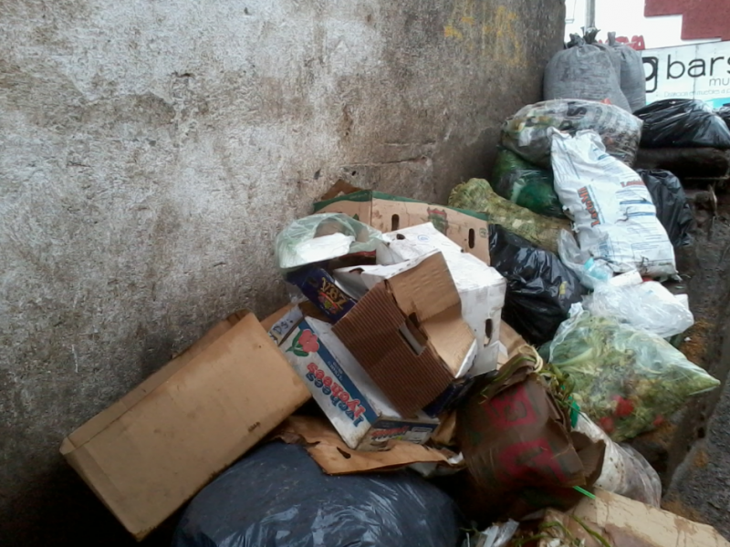 Comerciantes denuncian acumulación de basura en el mercado de Sahuayo