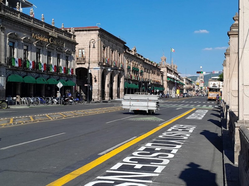 Comienza cierre de vialidades por fiestas patrias en Morelia