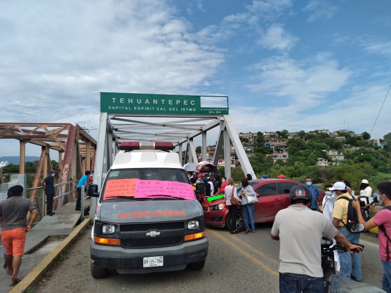 Comienzan protestas sociales para detener invasión de predios en Tehuantepec