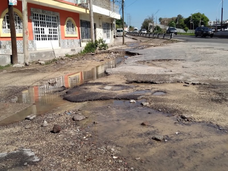 Completamente destruida se encuentra la calle industrial