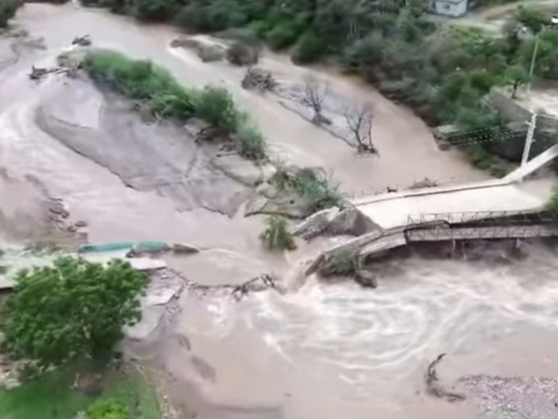 Comunidad El Chilar quedó incomunicada por colapso de puente