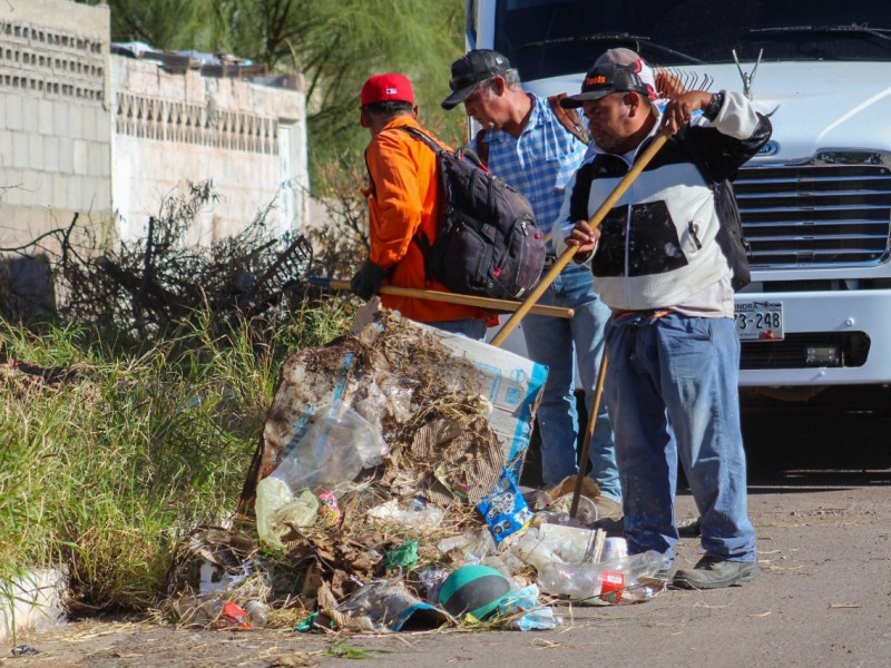 Con acciones de limpieza trabaja Servicios Públicos en sector Guaymas Norte