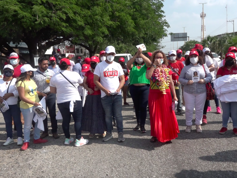 Con brigadas cierra campaña la candidata del PRI-PRD-PAN en Juchitán