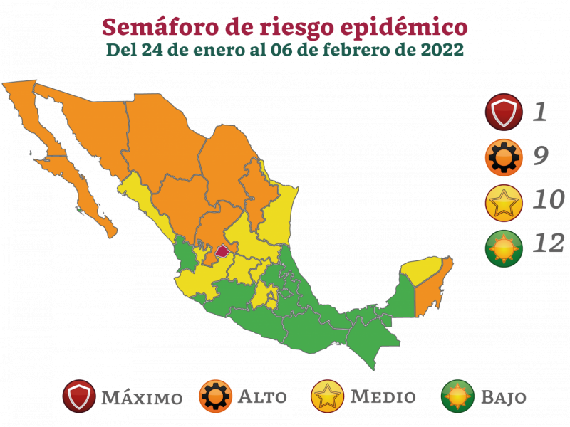 Con crecimiento de casos Covid-19, Colima avanza a color verde