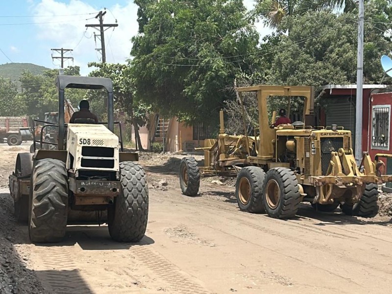Con inversión de más de 10 MDP, avanza pavimentación hidráulica en Ahome