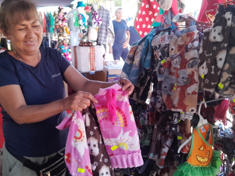 Con más de 2o años de tianguera, Ángela se prepara para navidad