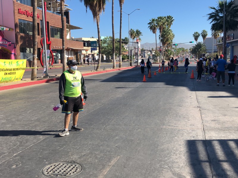 Con medidas de seguridad e higiene inició Ciclovía Recreativa