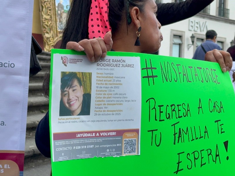 Con protesta, demandan localización de Jorge Ramón