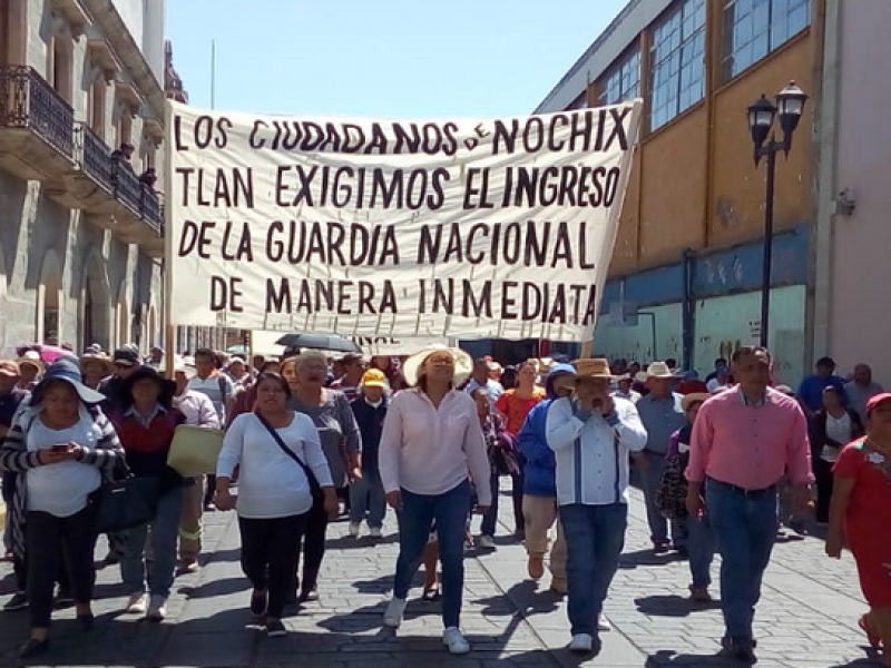 Con protesta, piden intervención de la GN en Nochixtlán