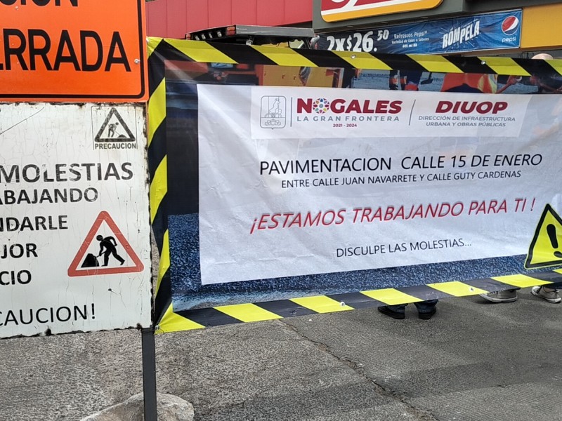 Con recursos REPUVE inicia pavimentación calle 15 de enero