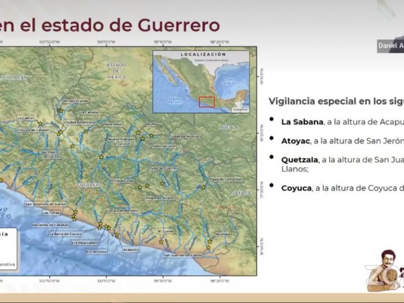 Conagua pide vigilar nivel de ríos en Costa Grande