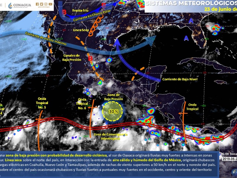 Conagua pronostica ciclón tropical