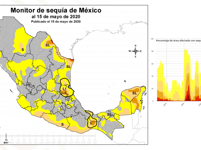 CONAGUA reporta 7 municipios con sequía severa en el Istmo