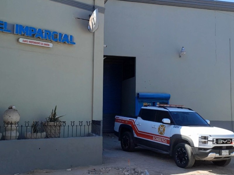 Conato de incendio en periódico El Imparcial moviliza a bomberos