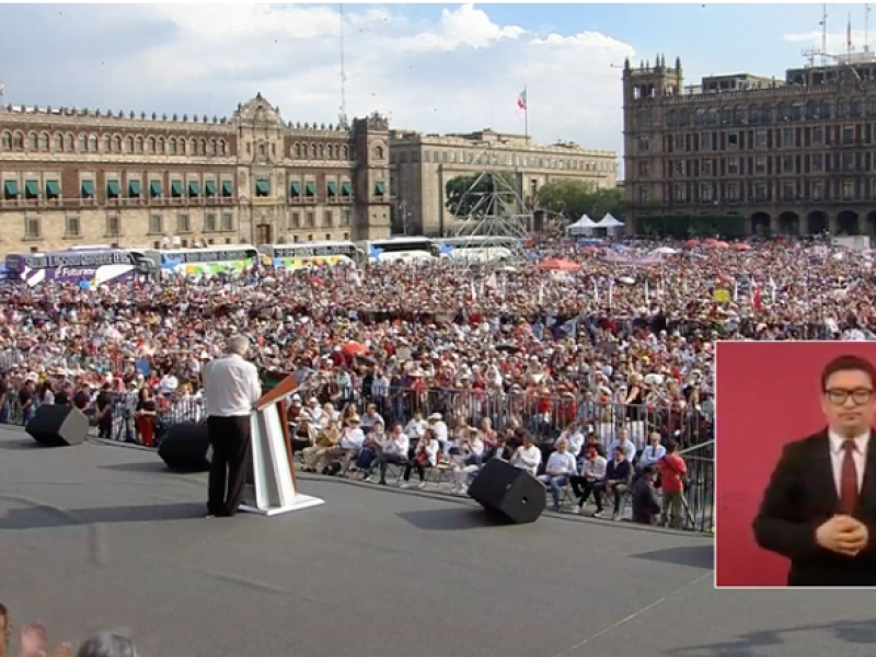 Concluye marcha convocada por López Obrador