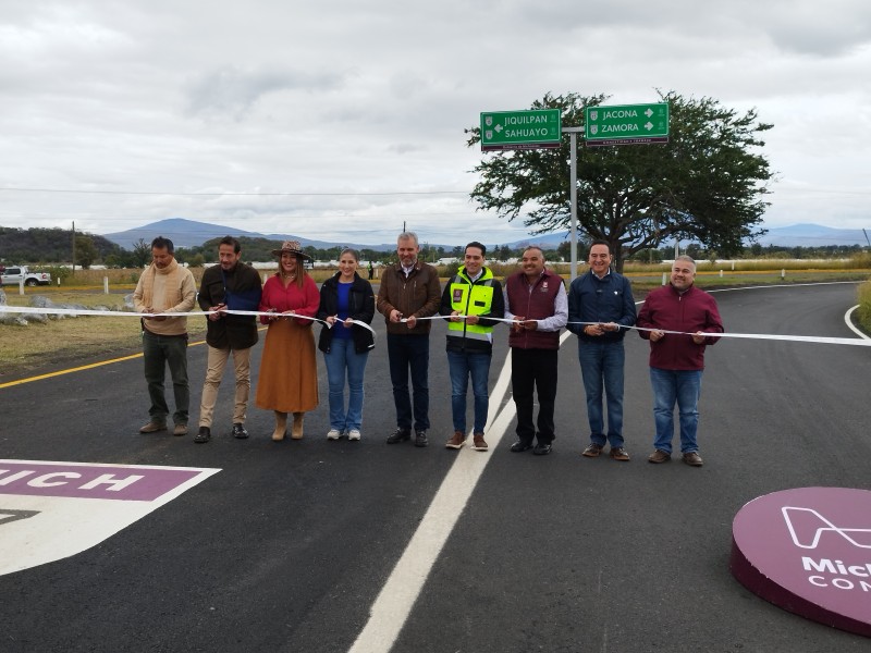 Concluye rehabilitación del libramiento sur de Jacona, inauguran obra