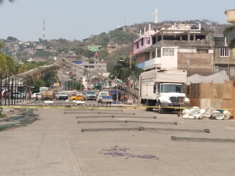 Continúan preparativos para fiestas de mayo en Salina Cruz