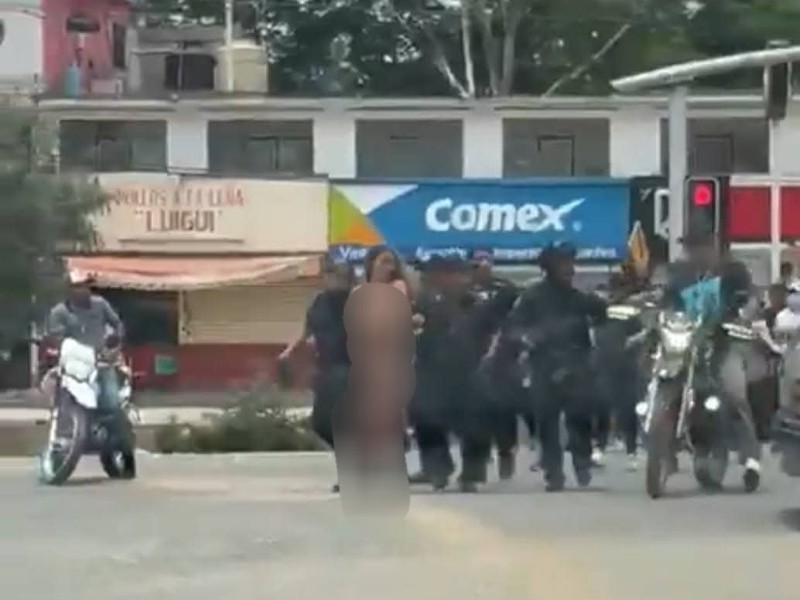 Ciudadanos detienen y exhiben a ladrones de San Pablo Etla