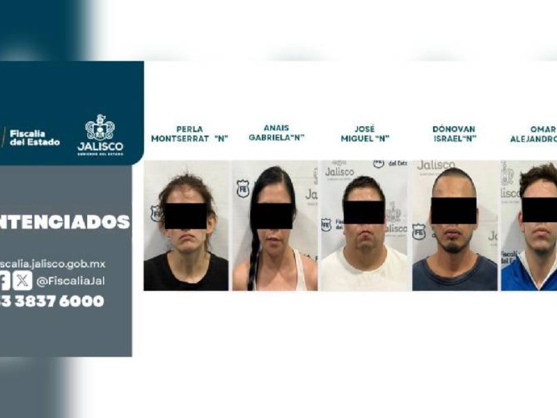 Condenan a 50 años de prisión a cinco personas