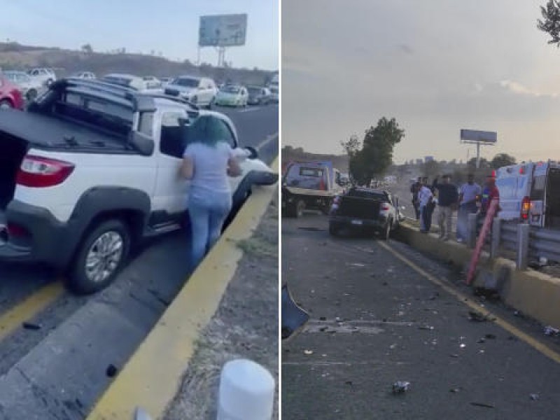 Conductor se mete en sentido contrario a carretera y choca