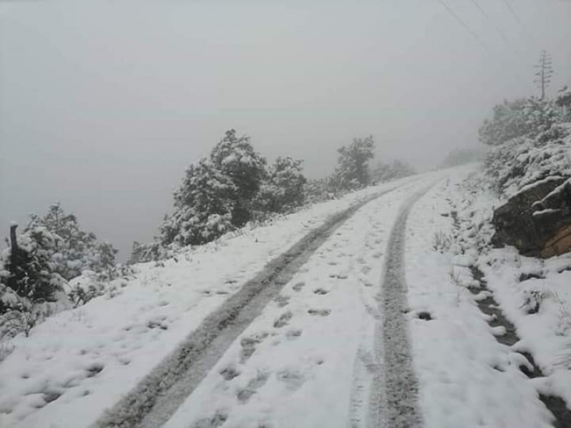 Confirma PC caída de nieve y aguanieve