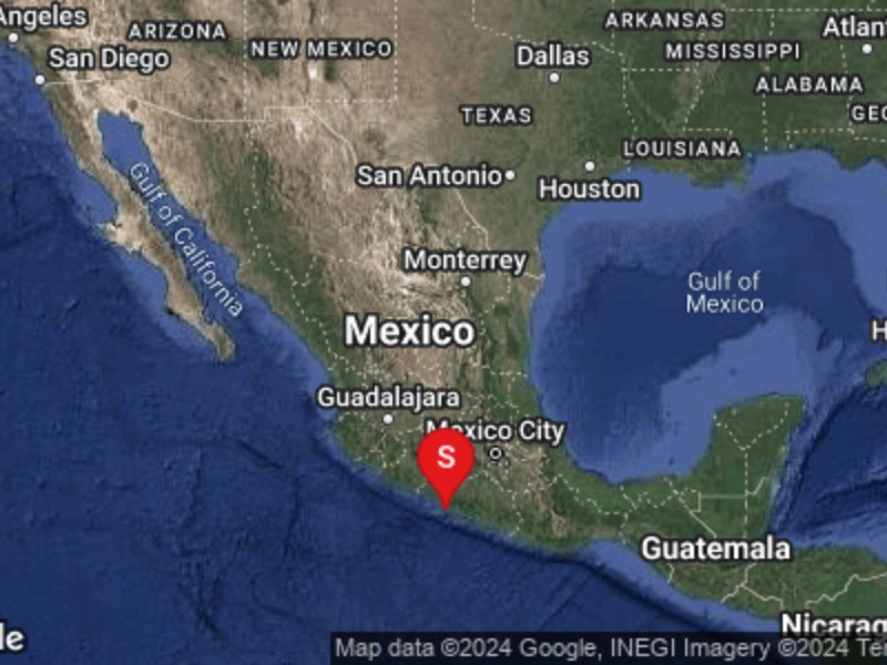 Confirma SSN sismo de 5.0 con epicentro en Petatlán, Gro