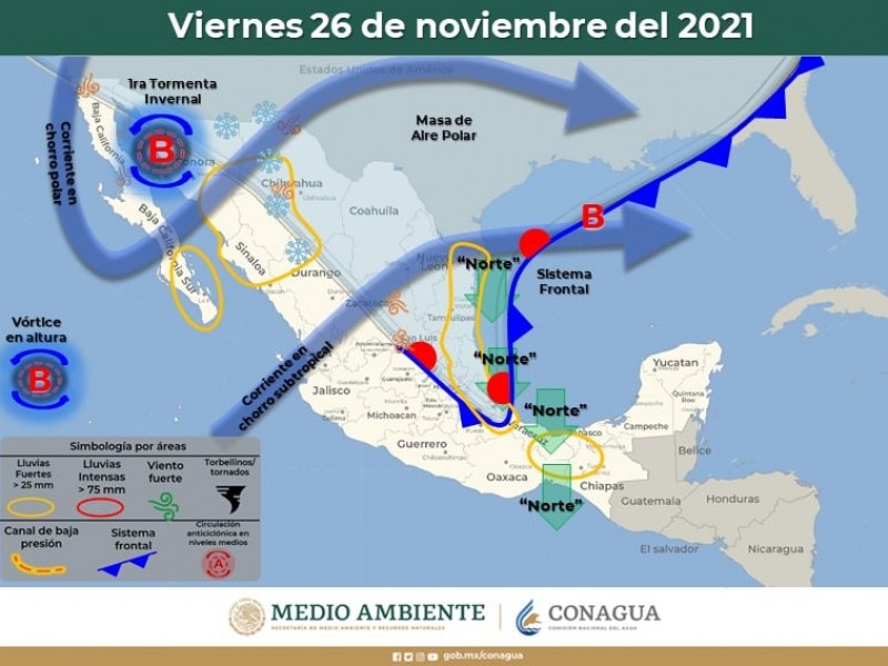 Confirman tormenta invernal para Sonora