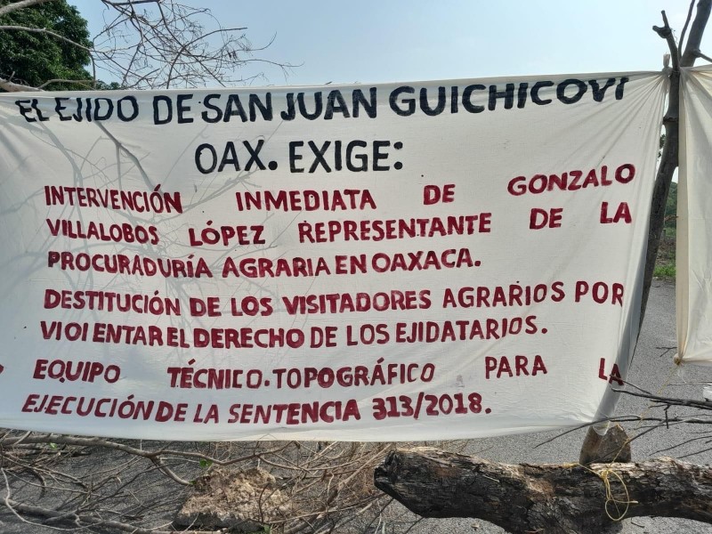 Conflicto agrario en San Juan Guichicovi moviliza a ejidatarios