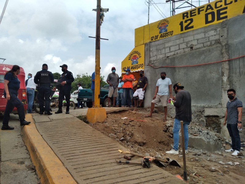 Conflicto por construcción en espacio federal en Tehuantepec