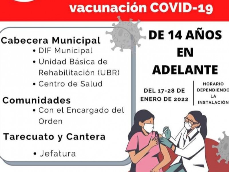 Conforman padrón de rezagados de vacunación contra COVID-19 en Tangamandapio