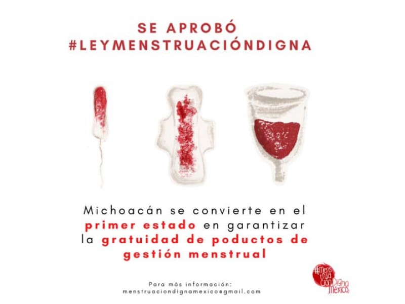 Congreso de Michoacán aprueba la Ley de Menstruación Digna