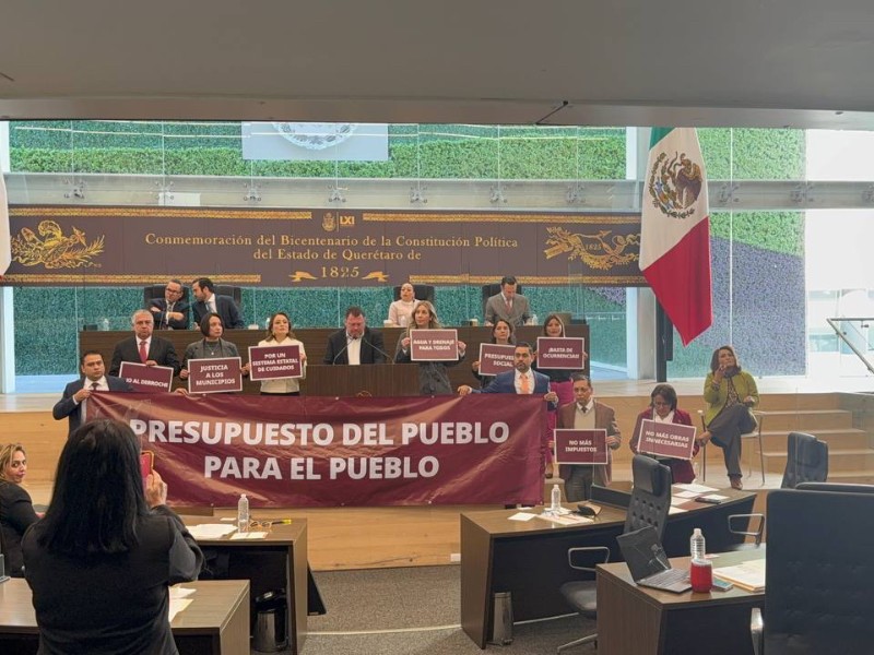 Congreso de Querétaro rechaza Presupuesto para 2026