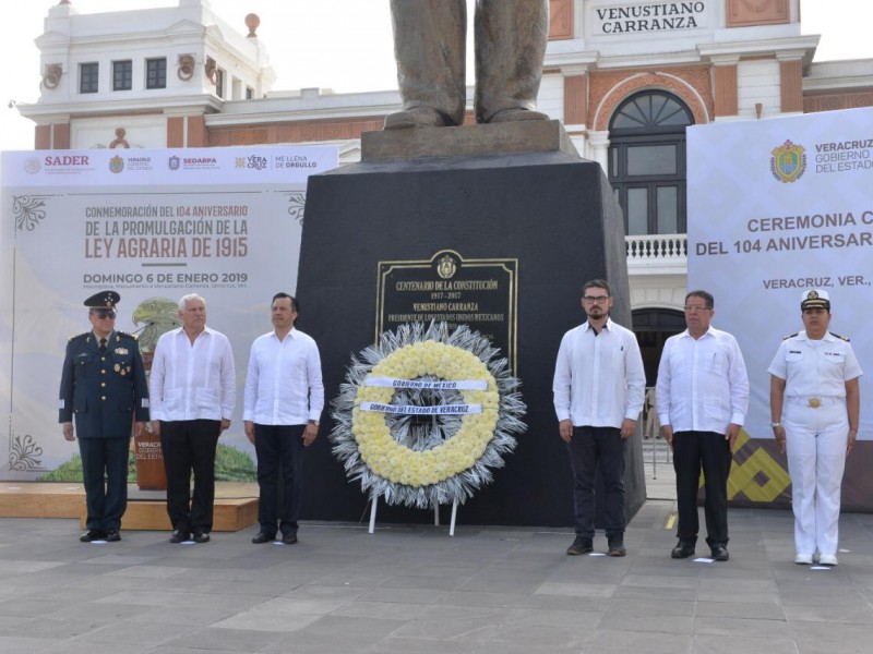 Conmemoran 104 años de la Ley Agraria