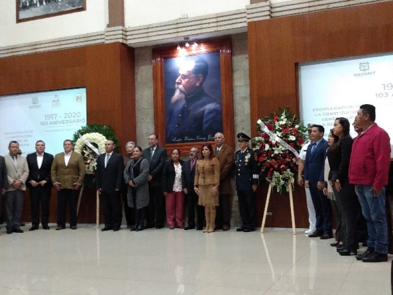 Conmemoran autoridades nayaritas promulgación de la Constitución