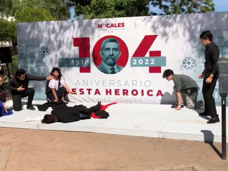 Conmemoran el 104 aniversario de la gesta heroica de Nogales