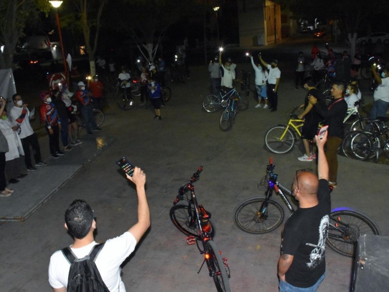 Conmemoran el día de la salud con pedaleada