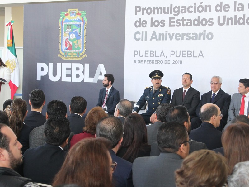 Conmemoran promulgación de la Constitución en Puebla