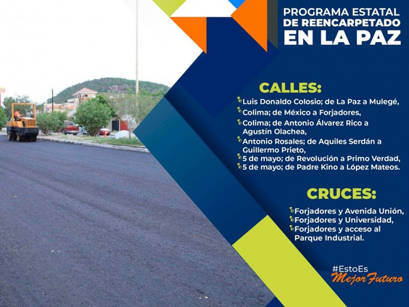 Conoce cuales son las calles que serán reencarpetadas.