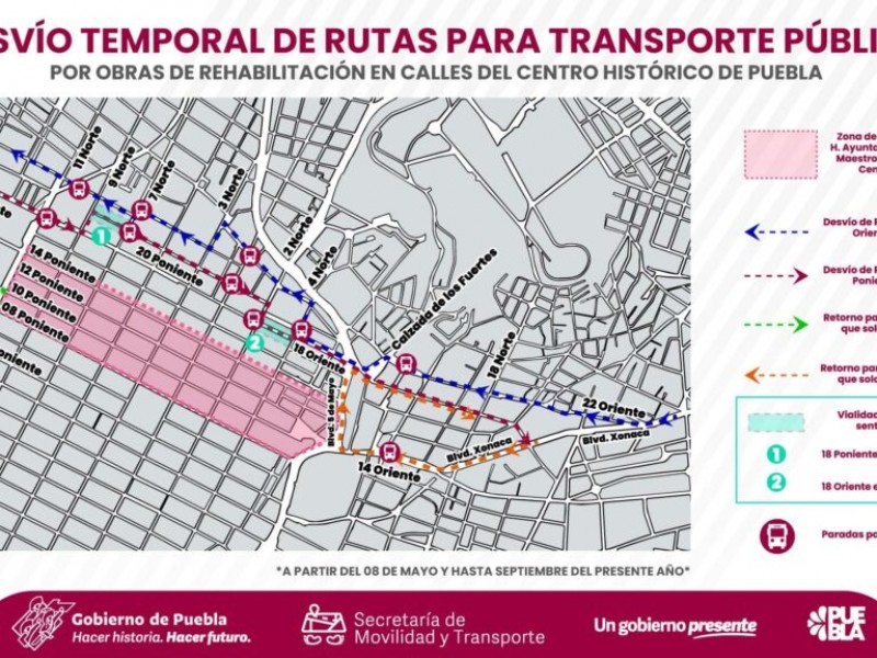 Conozca que rutas cambiaran su recorrido por obras en C.H.
