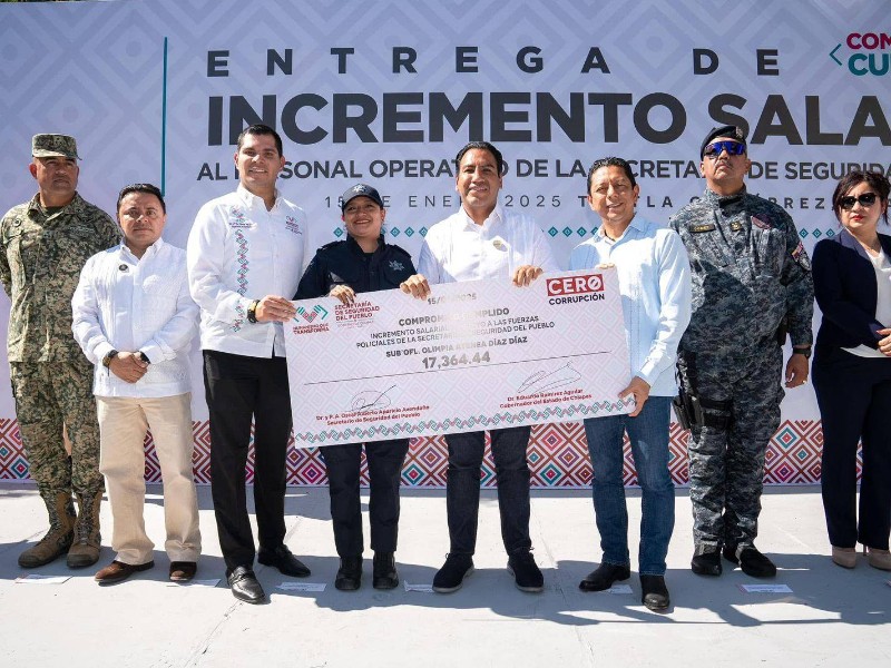 Constata Eduardo Ramírez incremento salarial a personal de seguridad